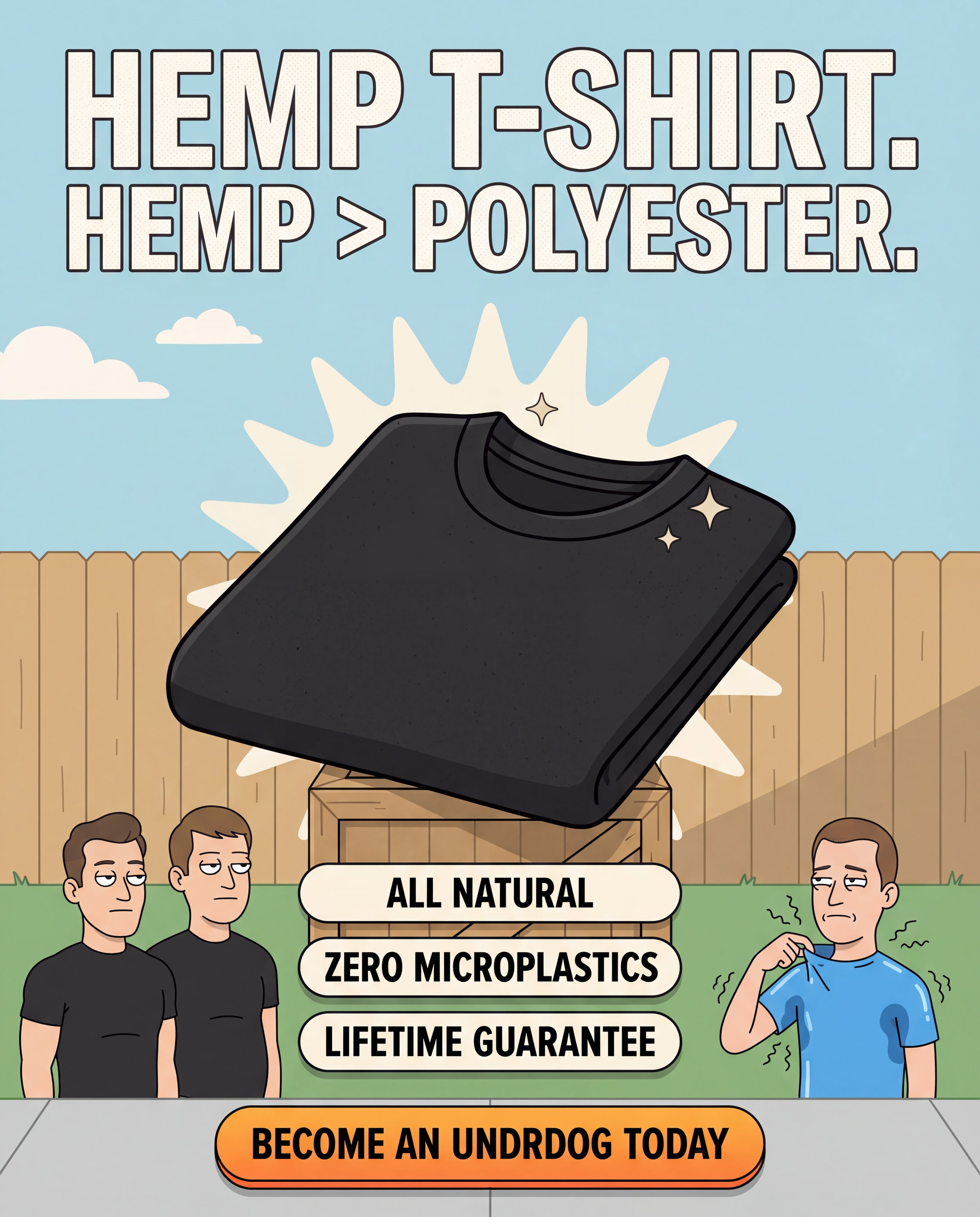 Man’s Healthiest Tee. Lifetime Guarantee